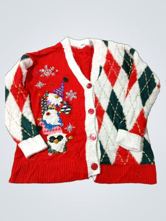 Urlaubszeit Weihnachtswichtel Fair Isle Cardigan