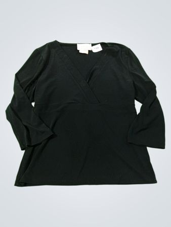 DANIEL LAURENT Black Wrap Top