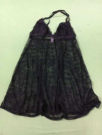 Schwarzes Spitzen-Babydoll-Lingerie