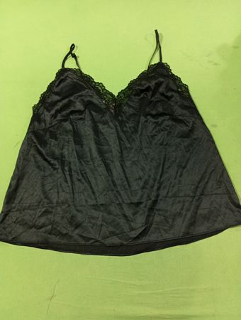 Aboreme Black Lace Trim Cami Top