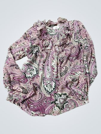 Belissimo New York Paisley-Print Rüschenbluse