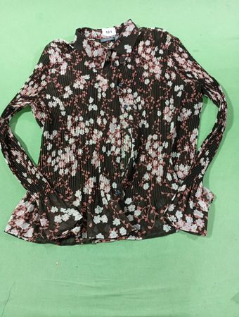 Apt. 9 Petite Floral Print Plisseebluse
