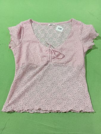 ARDENE Pink Lace Kurzarm-Top