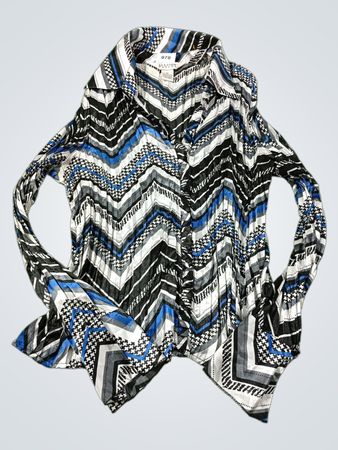 ALLISON TAYLOR Damen XL 100% Polyester Langarm Faltenbluse