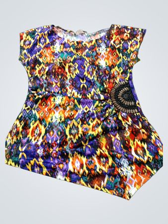 Bleeker & McDougal Damen Bunte Druck Tunika Top