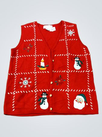 Croft & Barrow Rotes Weihnachtswesten