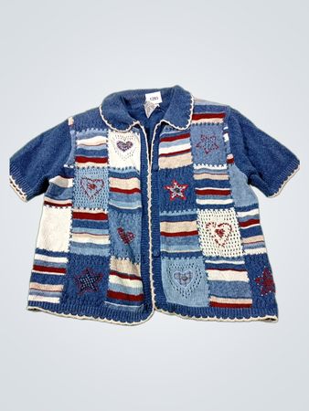 Koret City Blues Patchwork Cardigan