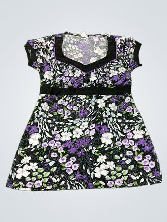 Maurices Floral Print Kurzarmoberteil