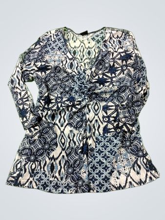 Tribal Langarm bedruckte Tunika