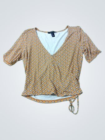 Forever 21 Geometrischer Druck Wickeloberteil