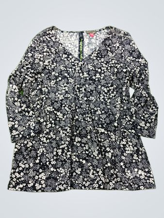 Vince Camuto Floral Print Long-Sleeve Top