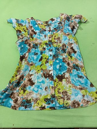 SERENA NEW YORK Floral Print Faltentop
