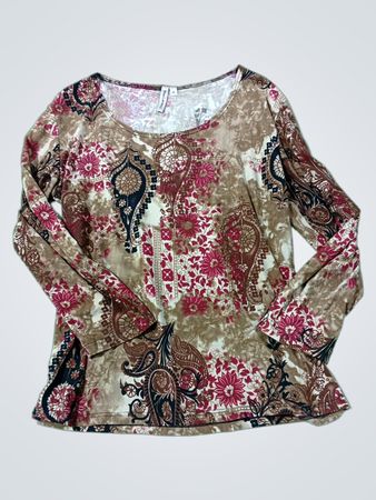 Susan Lawrence Damen Floral Print Langarmoberteil