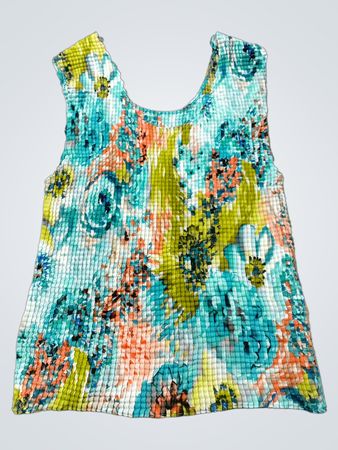 Ärmelloses Top mit Blumenmuster