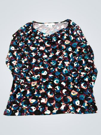 Liz Claiborne Petite Langarm-Top mit Druck