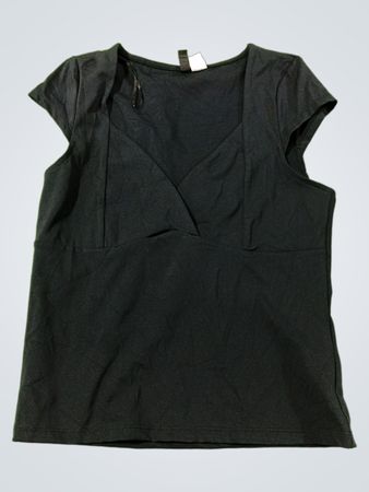 H&M Divided Schwarzes Cap Sleeve Top