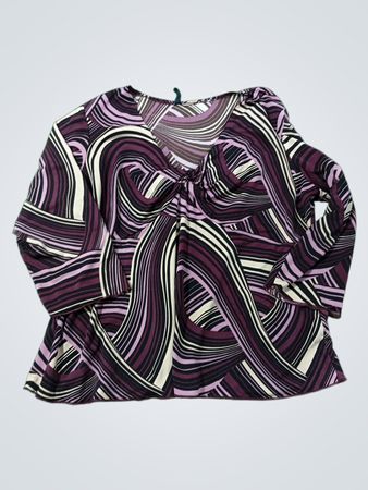 Langärmliges Oberteil mit abstraktem Print für Damen