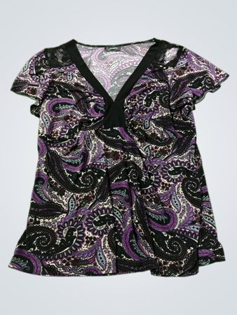 Judith Paisley Print V-Ausschnitt Top