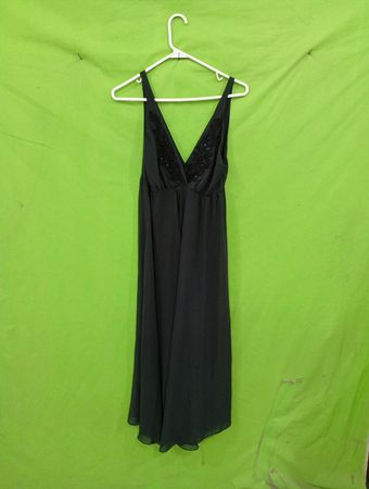 JW von Junction West Schwarzes V-Ausschnitt Maxi-Kleid