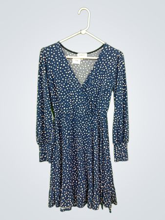 Gilli Blau gepunktetes Kleid