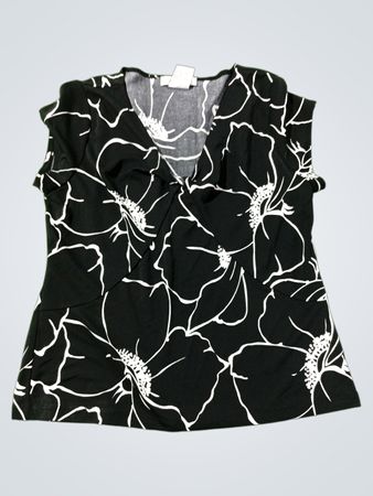 Nine West Floral Print Kurzarmoberteil