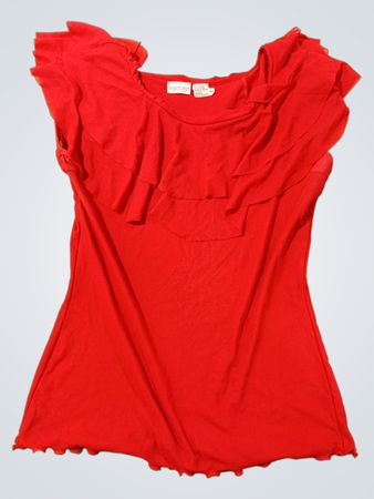 Newport News Easy Style Rote Rüschentop