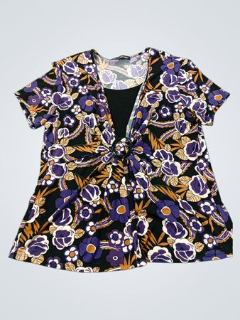 BRIGGS NEW YORK Floral Print Top mit Ringdetail
