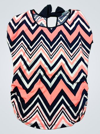 Julie's Closet Zig Zag Print Top mit Schleifendetail