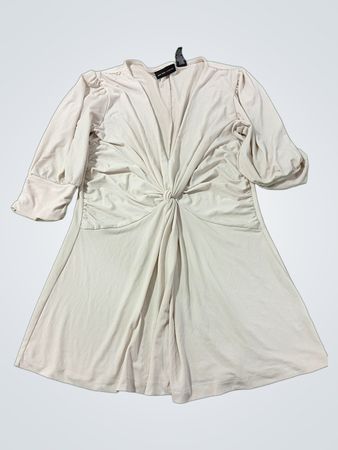 New York & Company Stretch Ruched Twist Front Dress
