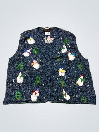 STUDIO HO HO HO Damen Schneemann Weihnachtsweste
