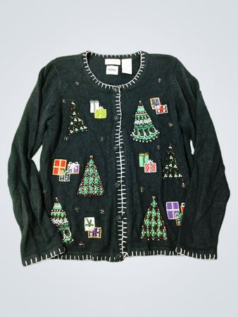 White Stag Damen Weihnachtsbaum und Geschenk verzierter Cardigan