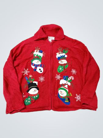 Tiara International Christmas Collection Roter Weihnachtspullover