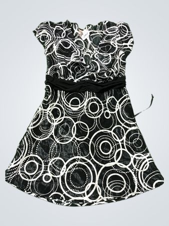 B&Me Damen Schwarz-Weiße Kreisdruck Kleid Größe Klein