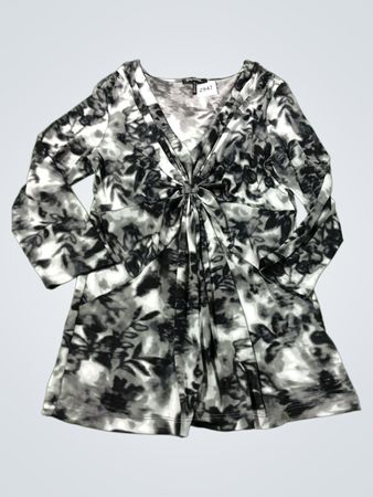 Daisy Fuentes bedrucktes Langarmshirt