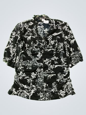 Studio 1940 Schwarz-Weiß Blumenmuster Top