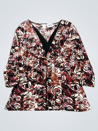 Christopher & Banks Damen V-Ausschnitt Floral Print Top