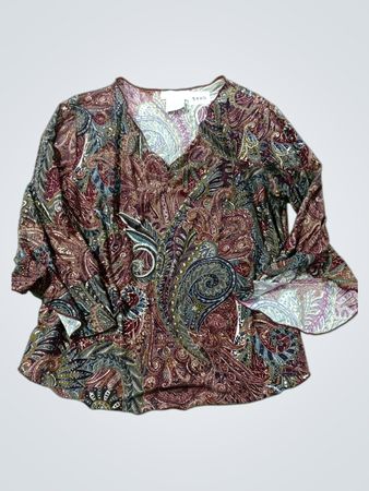 Worthington Petite Paisley Print Bluse