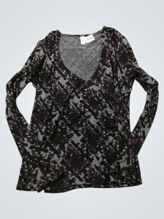 Merona Damen Langarmshirt mit V-Ausschnitt