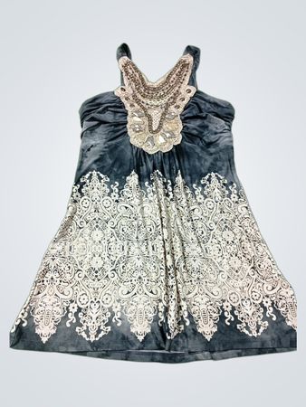 Venus Damen ärmelloses Kleid mit verziertem Halsabschlus