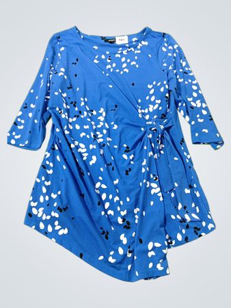 ALFANI Blue Print Wickelkleid mit Bindegürtel