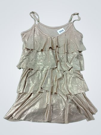 Mädchen Gold Rüschenkleid