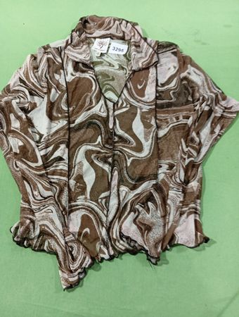 Self Esteem Damen Marmorprint Mesh-Top