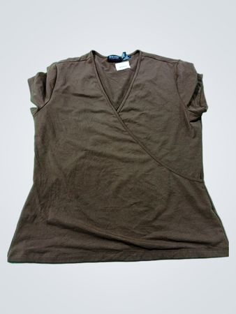 New York & Company Stretch Brauner Wickeloberteil