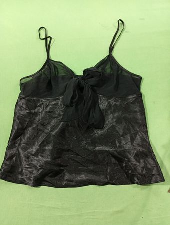 Joyspun Schwarzes Spaghetti-Top mit Schleifendetail