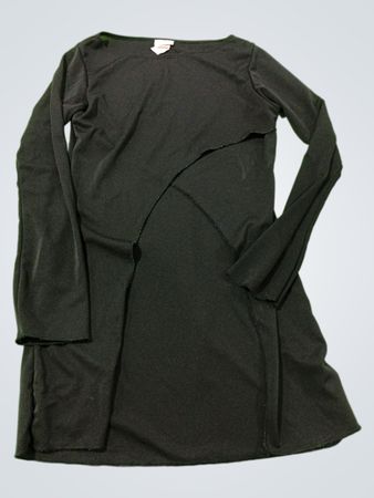 Une Cose Schwarzes Langarmkleid
