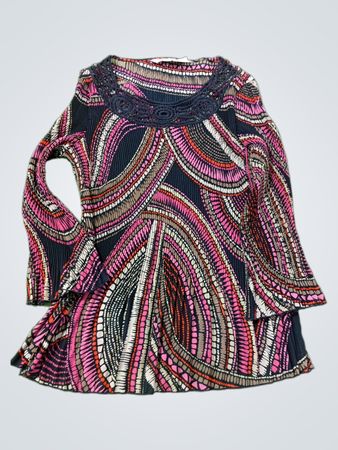 Cleo Damen bedruckte gefaltete Bluse