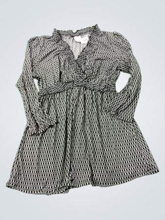 Motherhood Maternity bedrucktes Langarmkleid