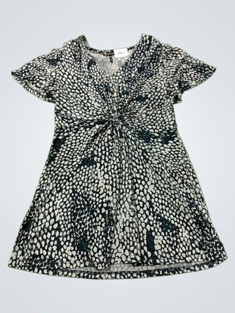 Daisy Fuentes Kurzarmbedrucktes Kleid