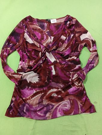 Alfani Damen Twisted Neck Druckbluse