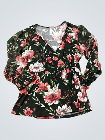 PerSeption Concept Floral Print Wrap Top